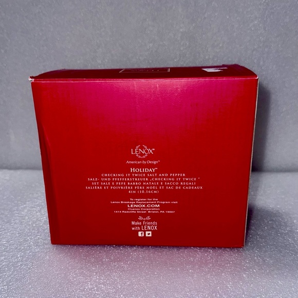 Lenox Holiday Santa and Gift Salt & Pepper Shakers. NIB - Picture 4 of 5